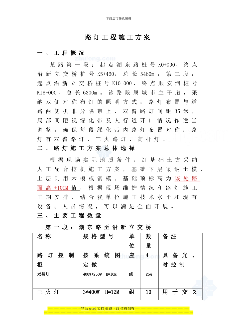 某道路路灯工程施工方案_第2页