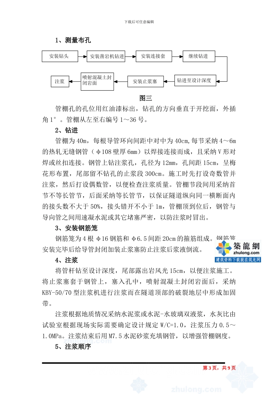 某隧道进口大管棚施工方案-secret_第3页