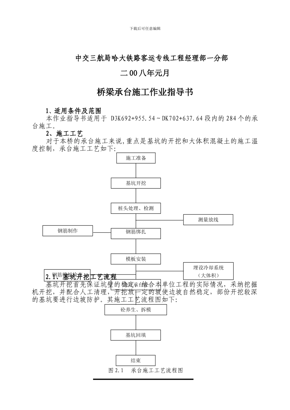 桥梁承台施工作业指导书_第2页