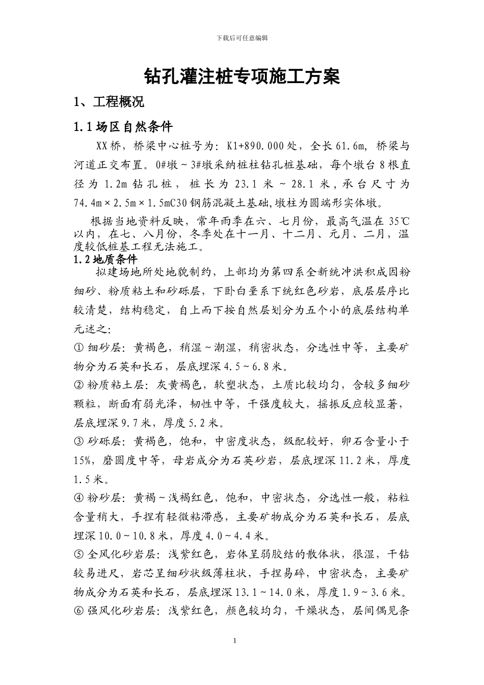 桥梁钻孔灌注桩施工方案_第2页