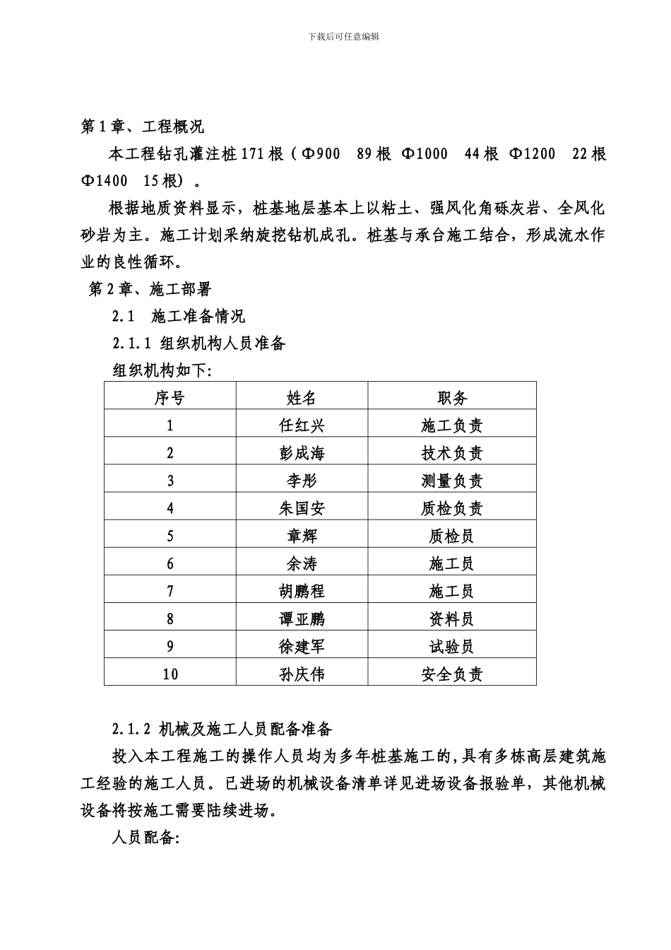 桩基础施工方案旋挖机_第2页
