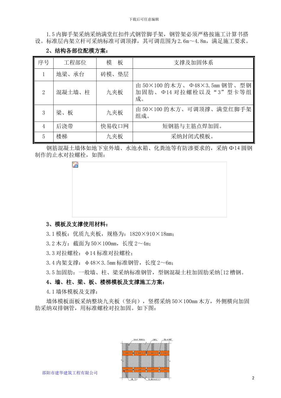 模板及高支模施工方案_第2页