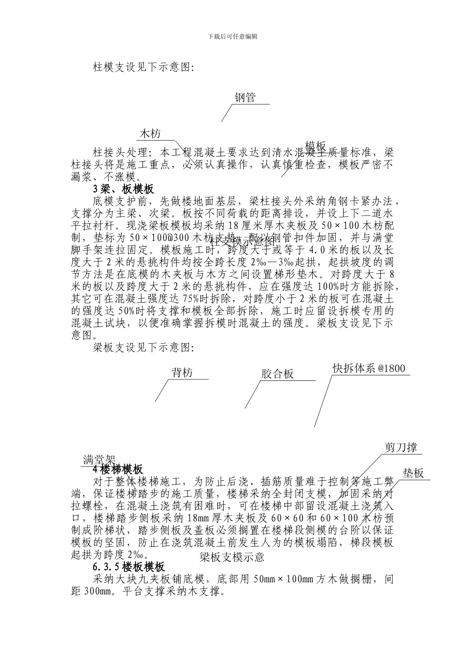 模板工程专项施工方案报审表_第3页