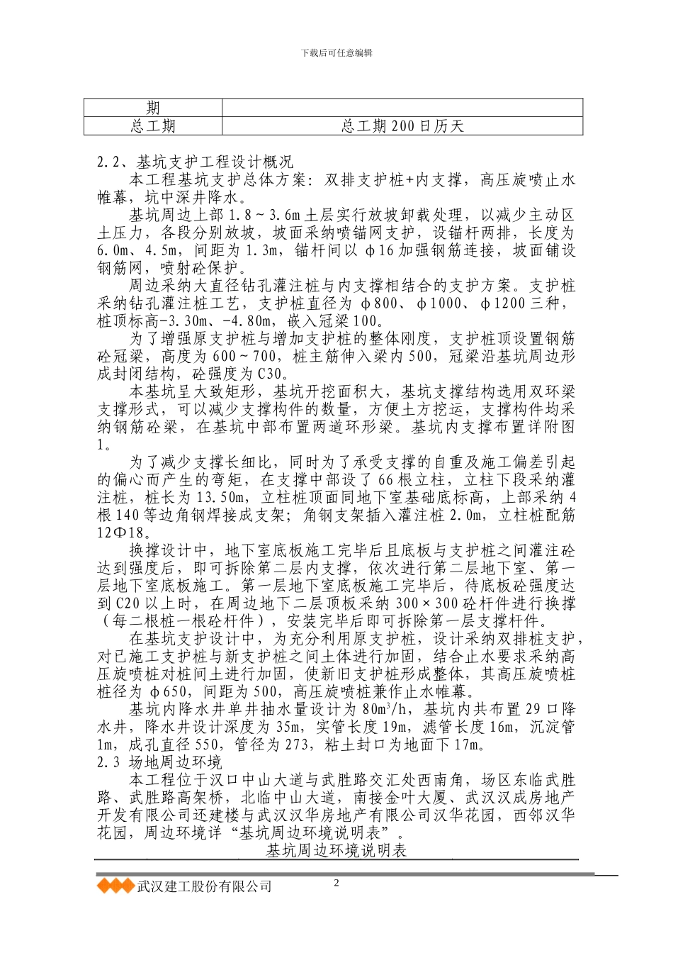 武汉嘉茂广场·中山工程土方施工方案_第2页