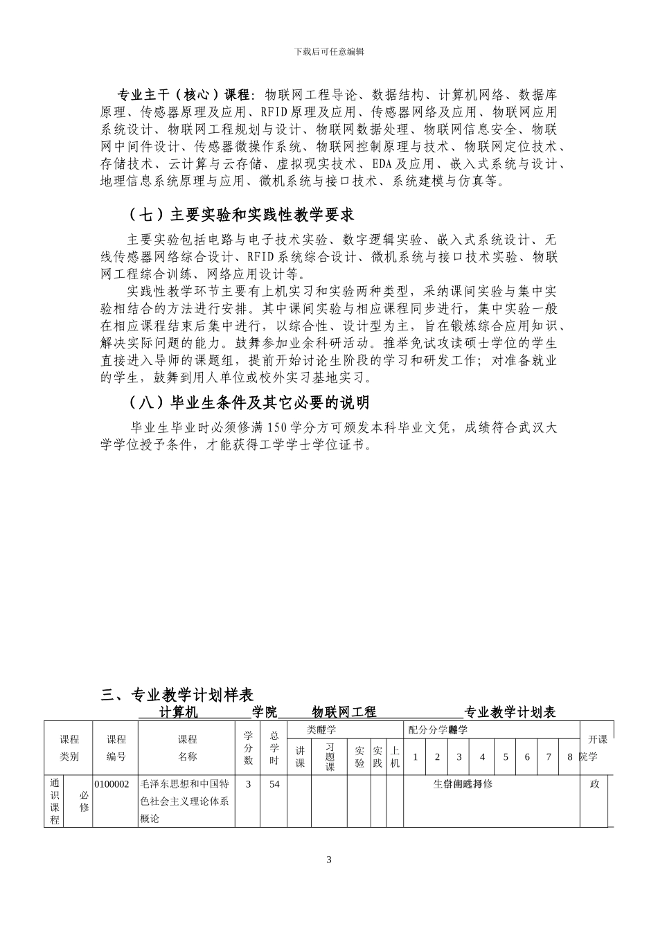 武汉大学物联网工程培养方案0722_第3页
