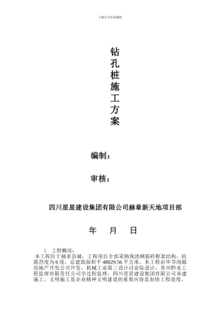 水下桩施工方案