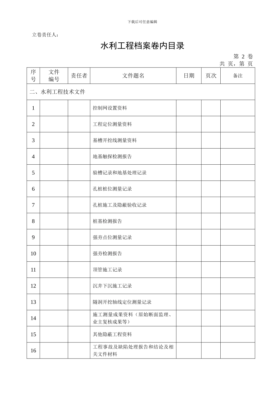 水利工程档案归档目录_第3页