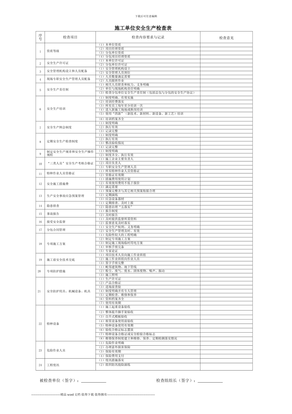 水利施工安全检查表_第2页
