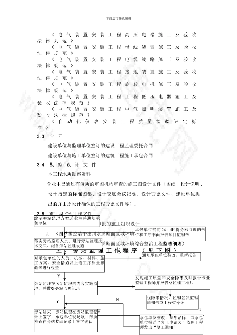 水质断面区域环境综合整治工程---旁站监理计划_第3页