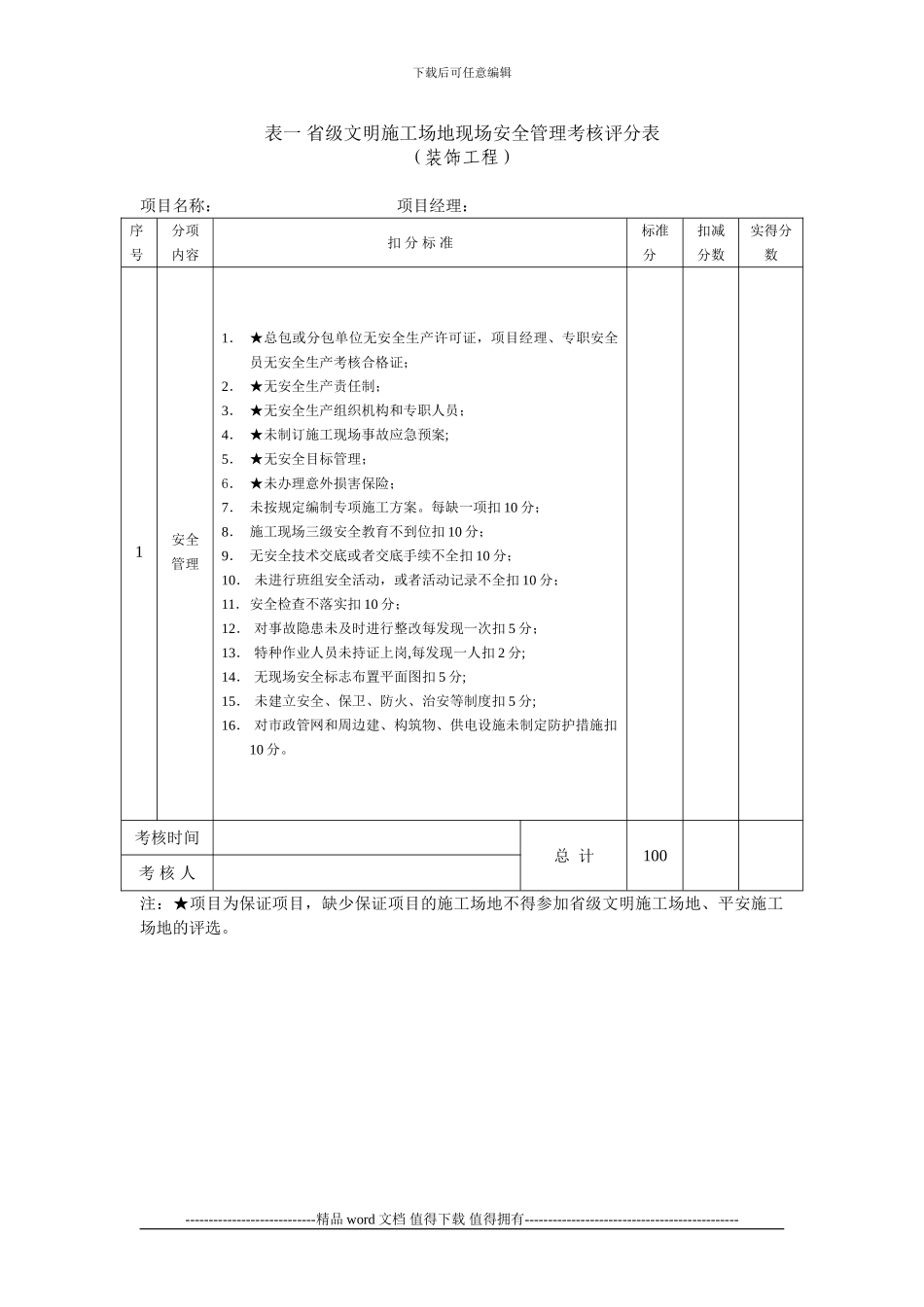 江苏省建筑施工省级文明工地现场安全考核评分表_第2页