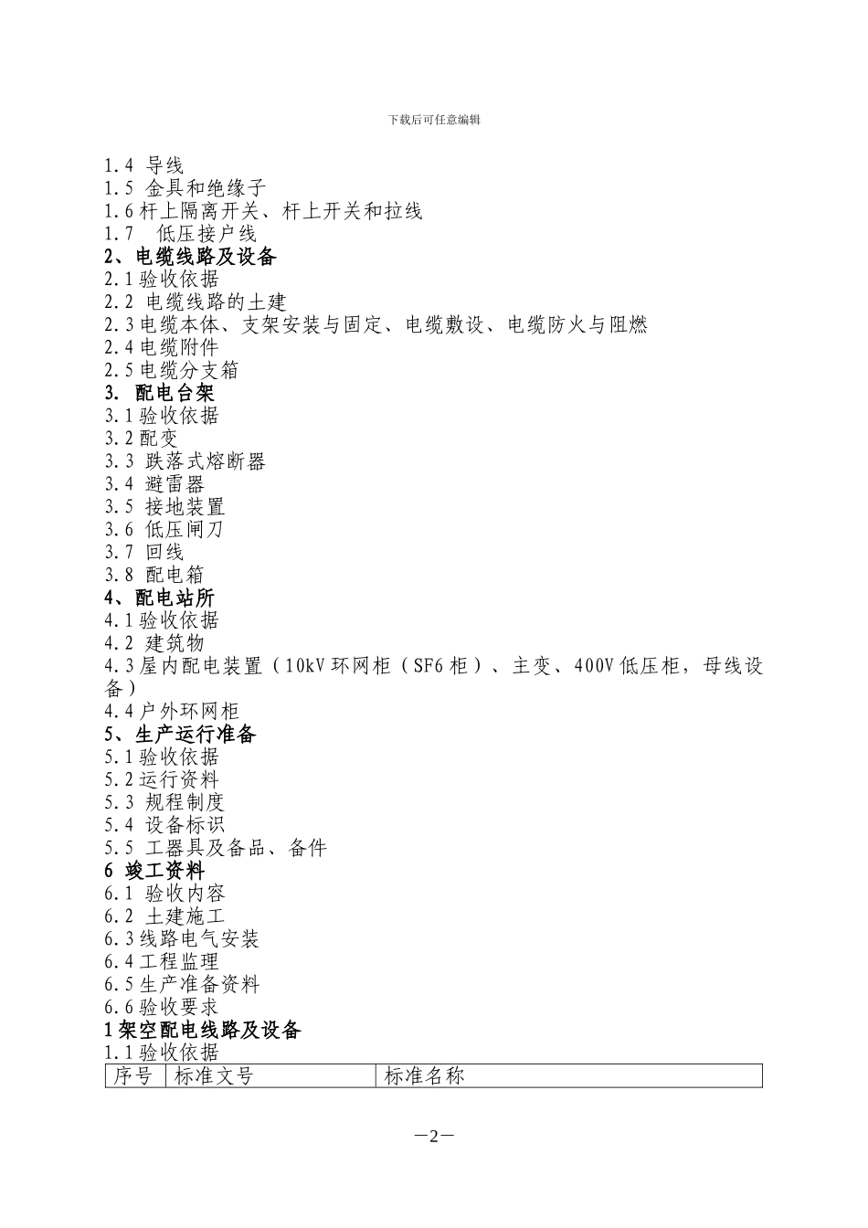 江苏省电力公司配网工程竣工验收大纲_第2页