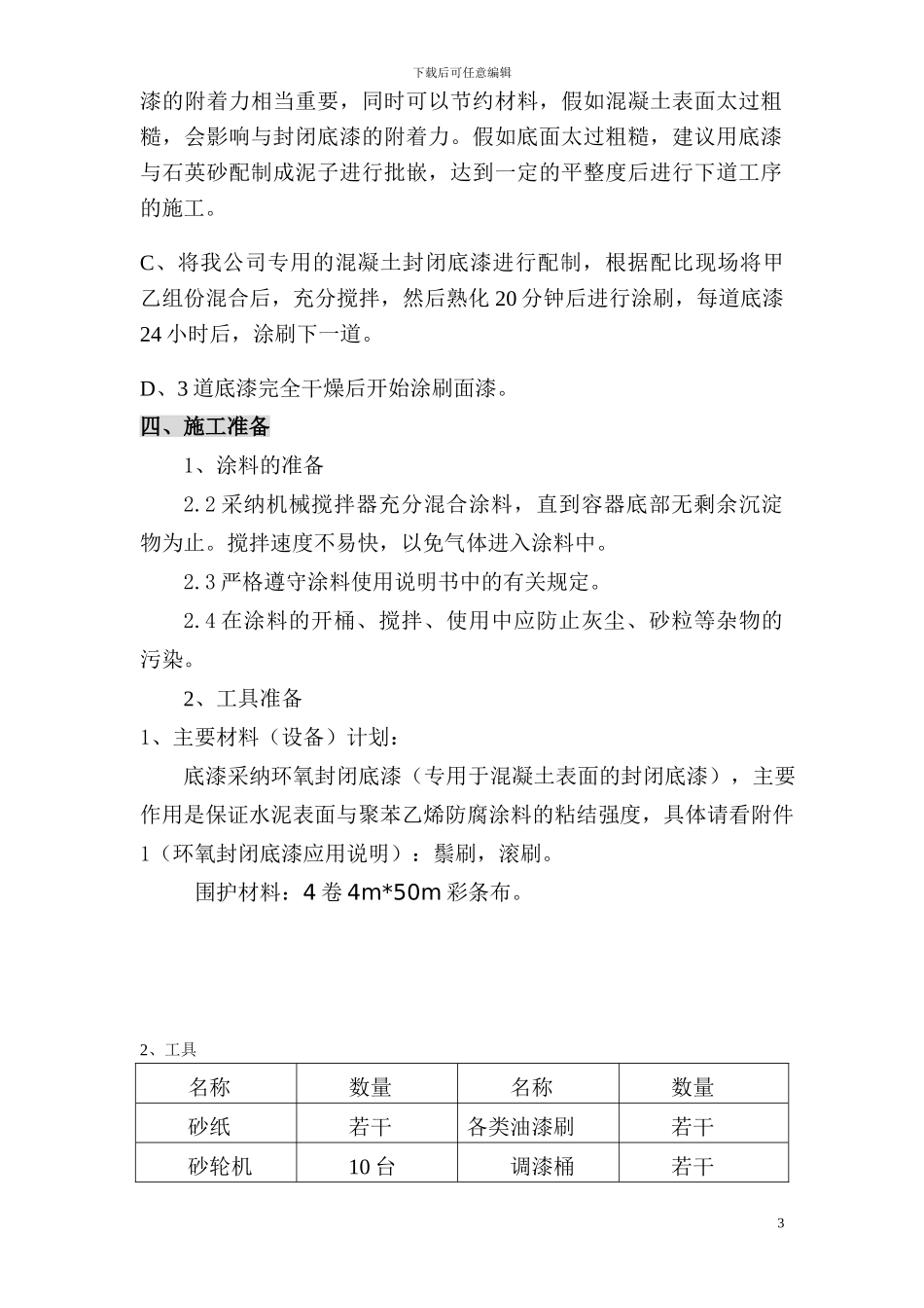 污水池防腐施工方案()_第3页