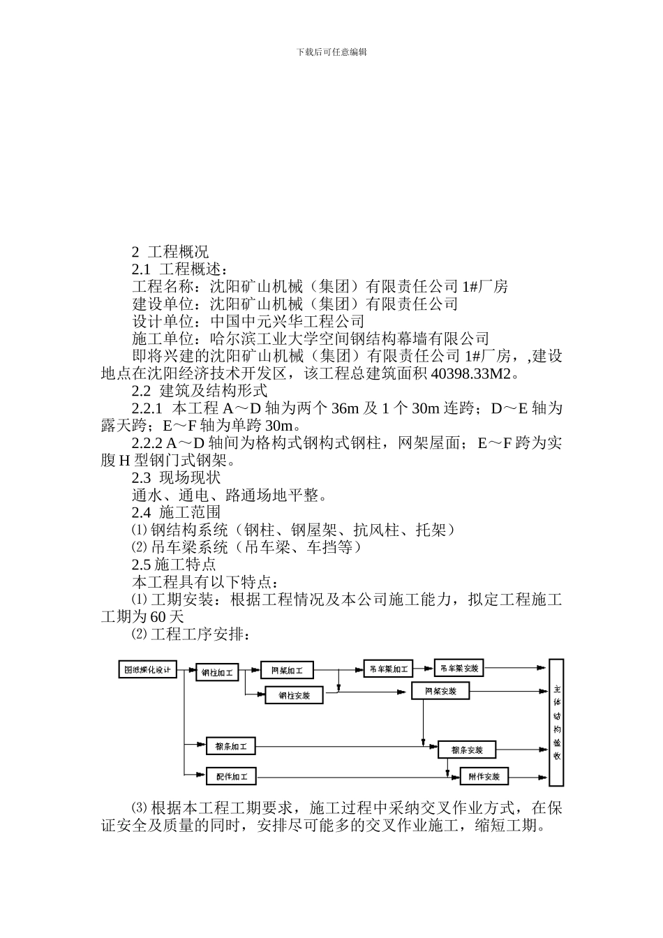沈阳矿山机械1#厂房施工组织设计_第3页