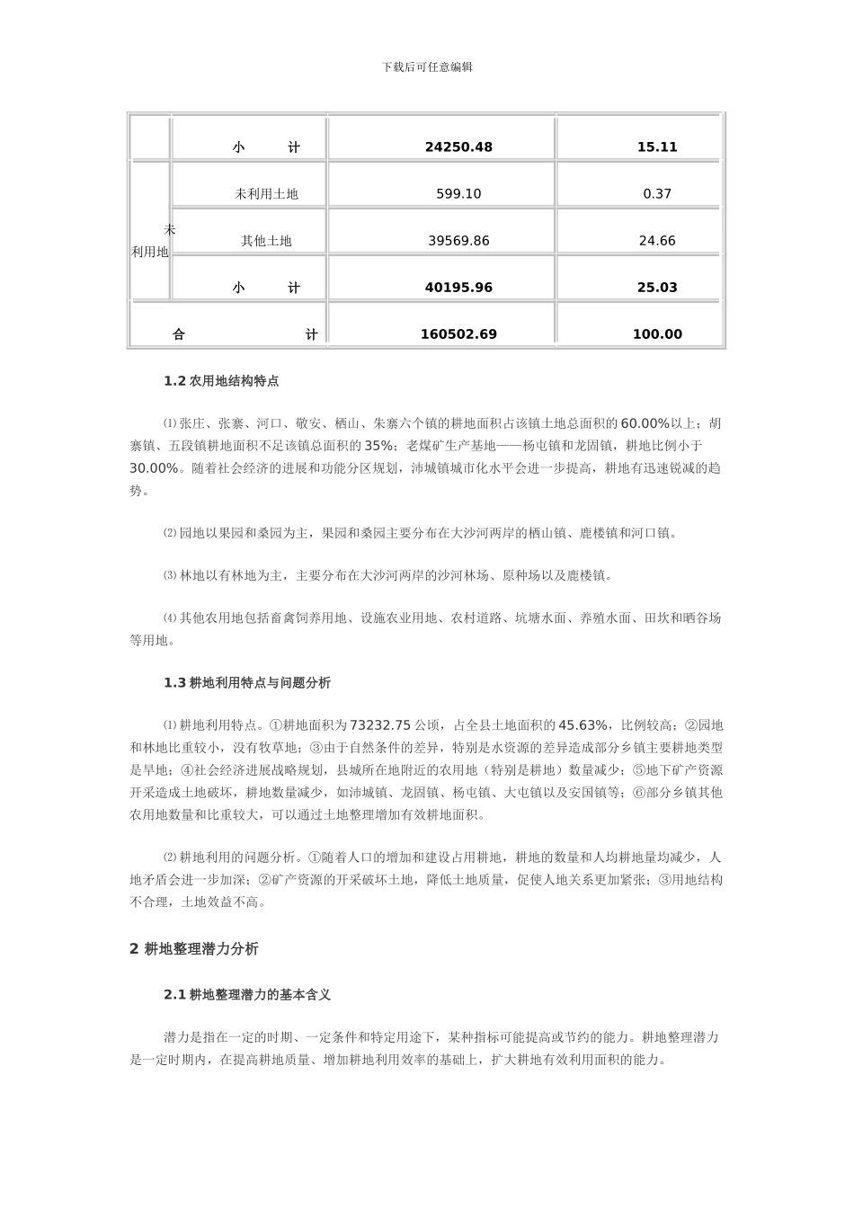 沛县土地开发整理规划----_第2页