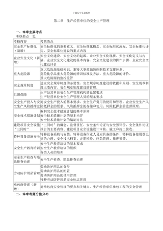 注册安全工程师11版-安全生产管理-第1章-习题集