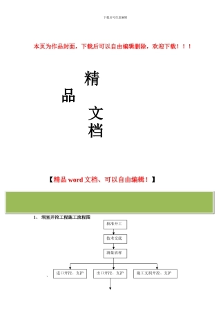 洞室开挖工程施工作业指导书1