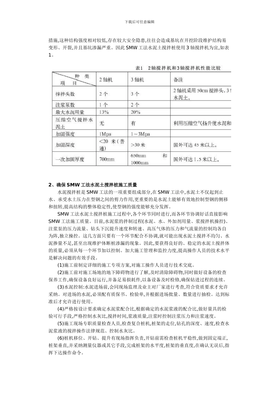 浅谈SMW工法桩施工质量控制_第2页