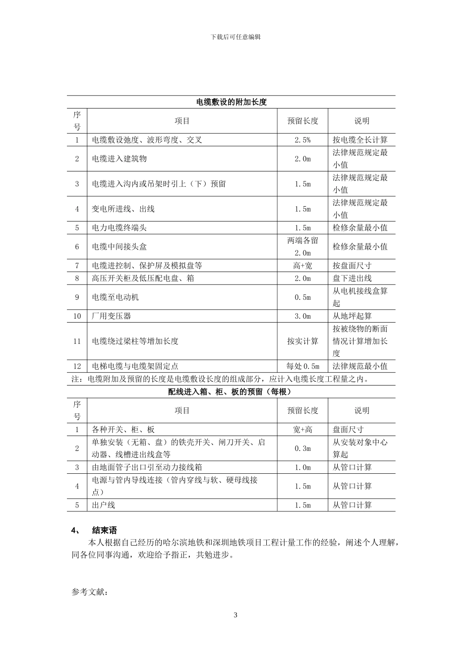 浅谈地铁机电安装工程的工程计量_第3页