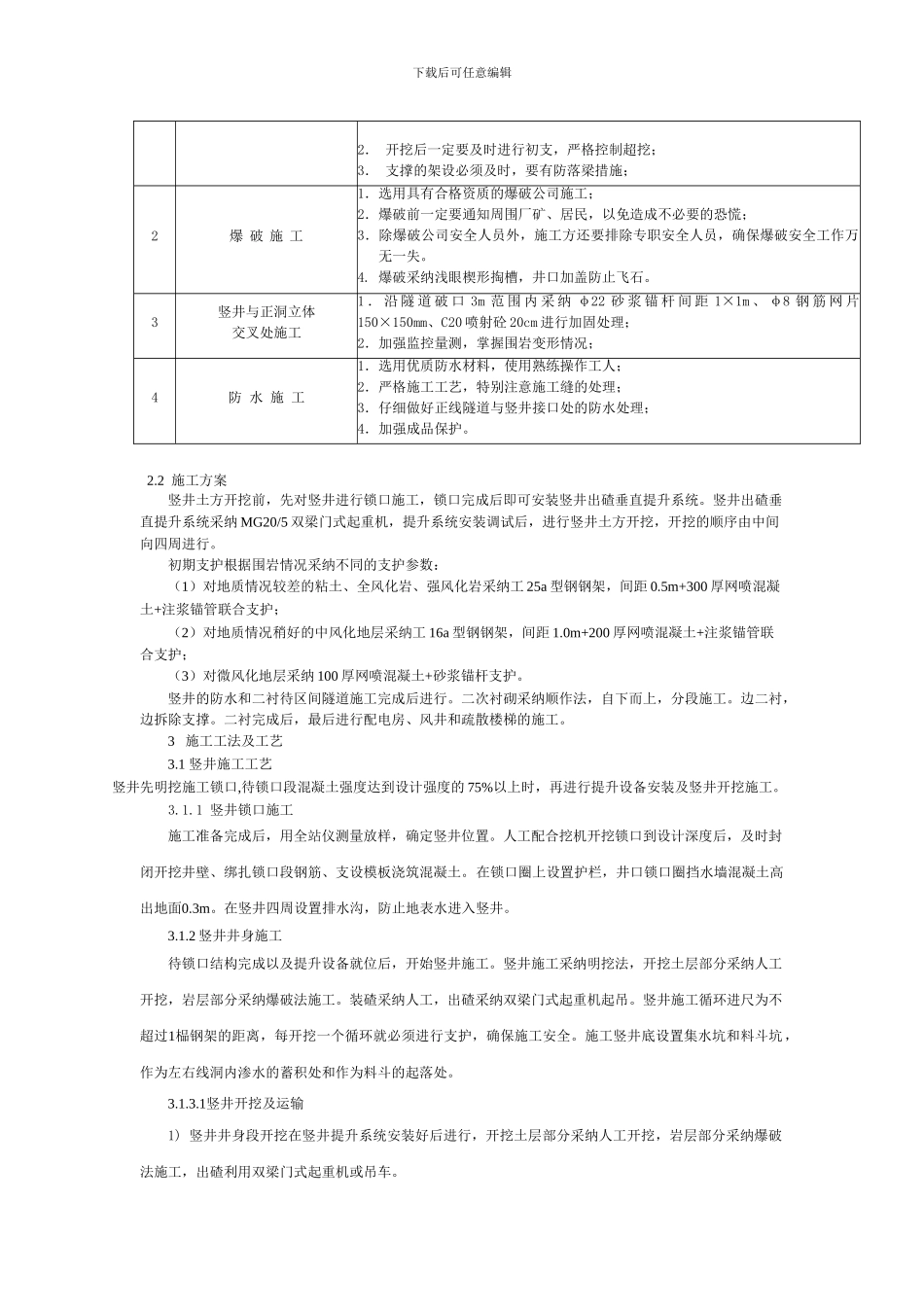 浅谈地铁竖井井身开挖过程中的施工控制_第2页