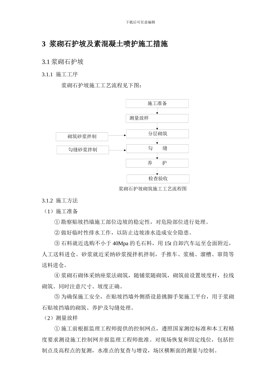 浆砌石护坡及素混凝土喷护施工方案_第3页