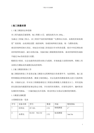 测量放线施工方案修改板