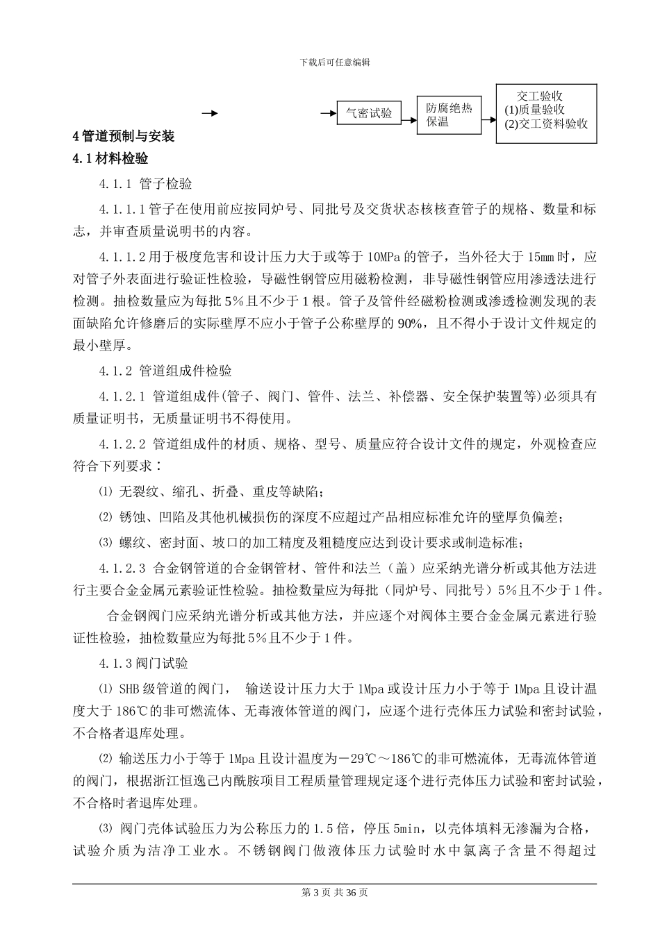 浙江恒逸管道施工方案_第3页