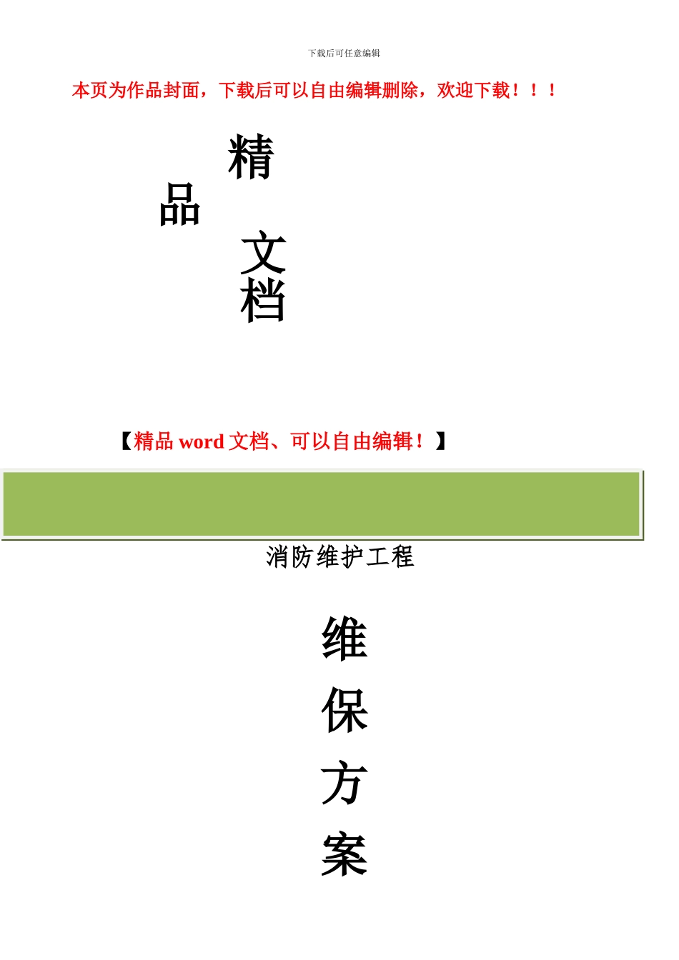 消防维护工程方案_第1页