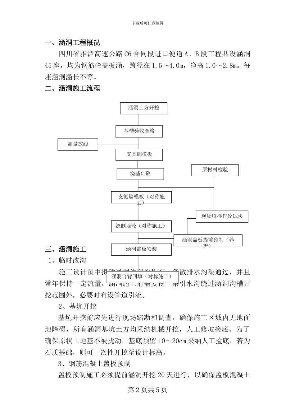 涵洞施工作业指导书_第2页