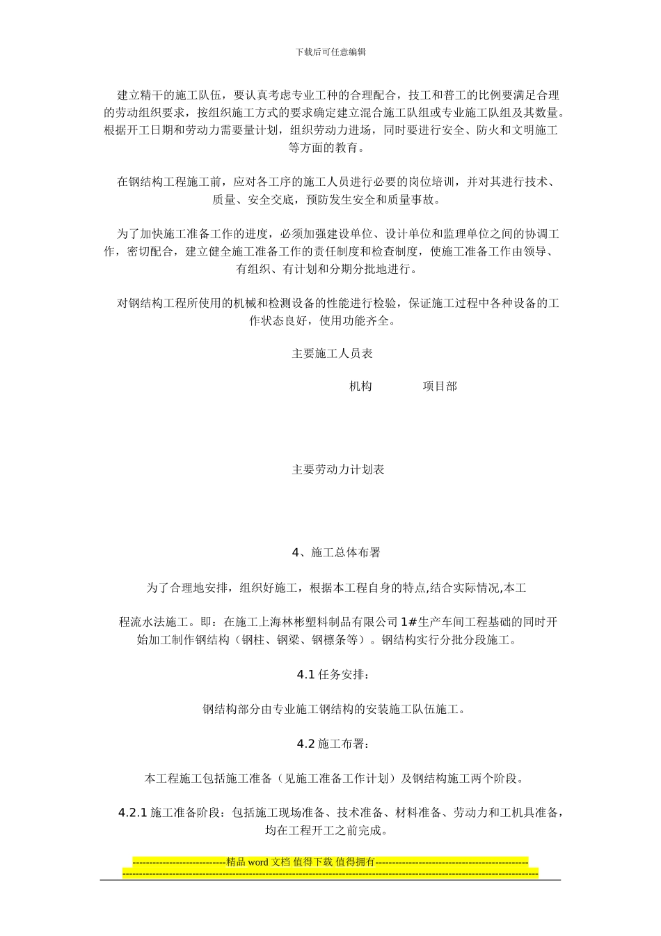 淮北东邦厂钢构厂施工组织设计_第3页