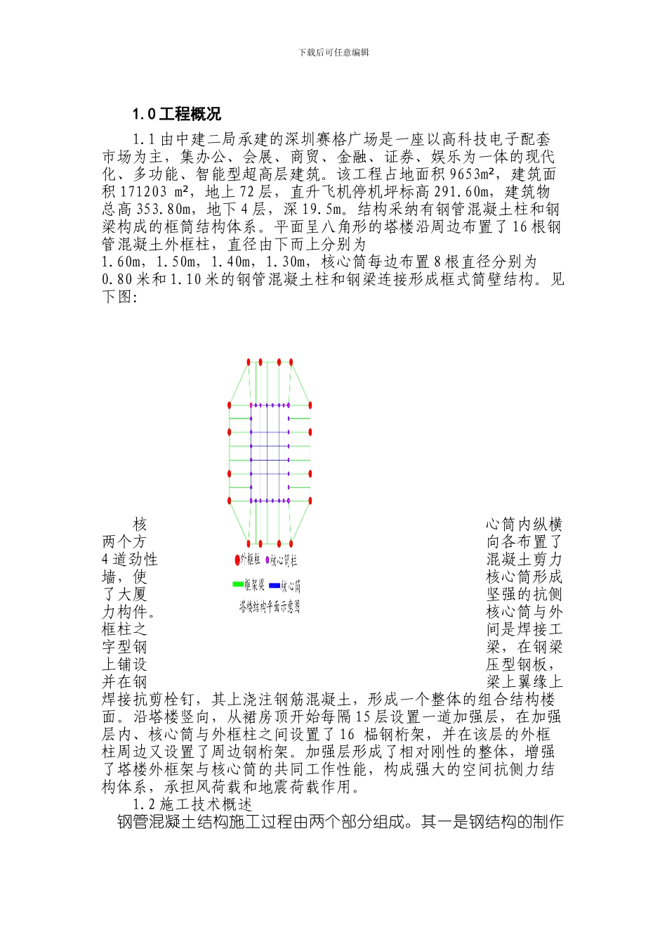 深圳赛格广场超高层钢管混凝土结构综合施工技术方案_第2页