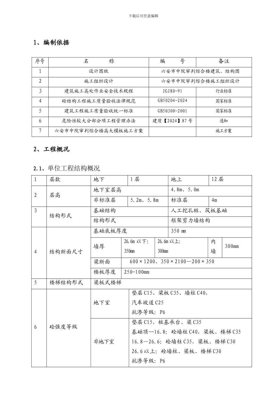 混凝土施工方案高大docJKY_第3页