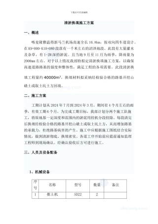 清淤换填施工方案