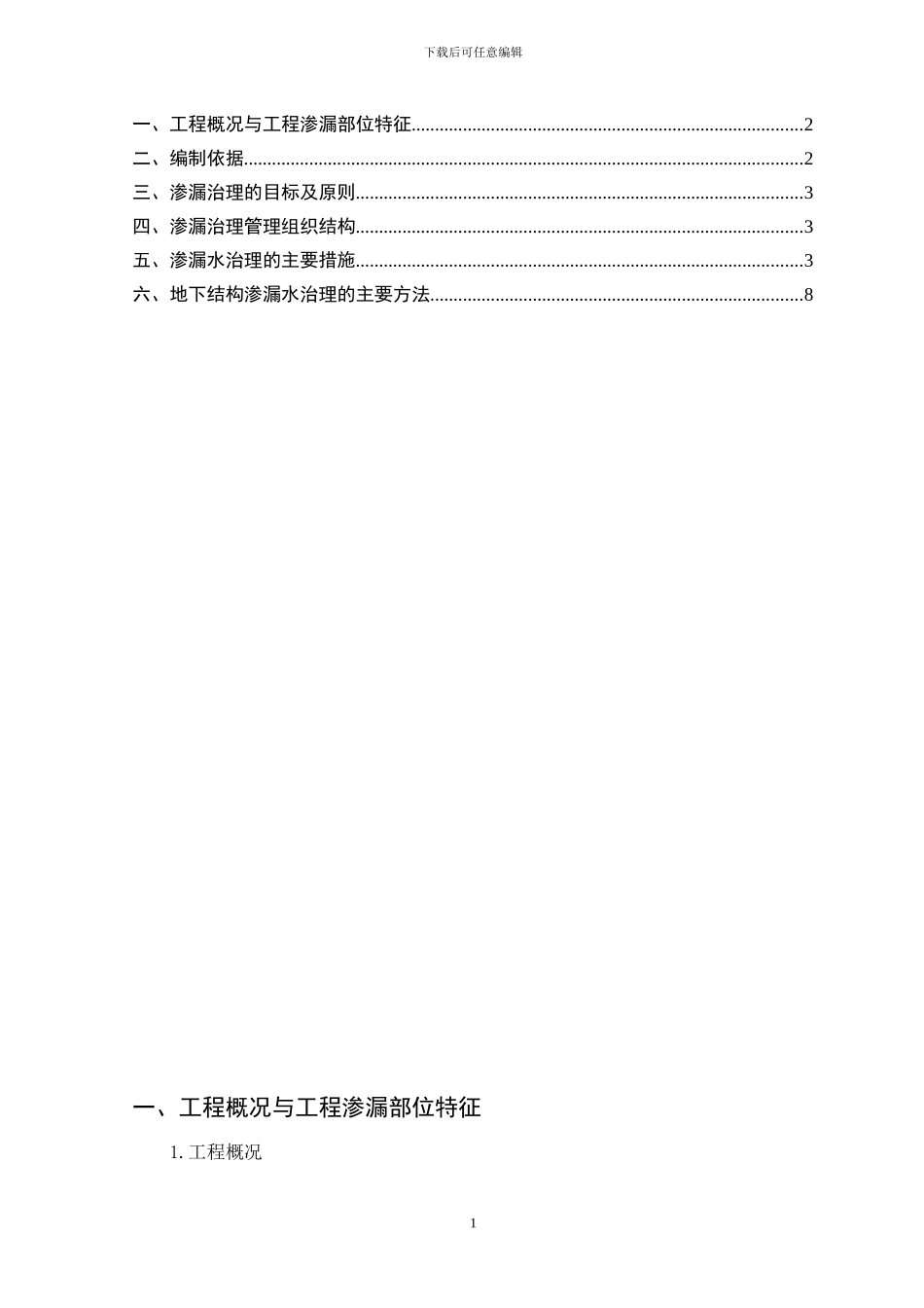 渗漏修补施工方案._第2页