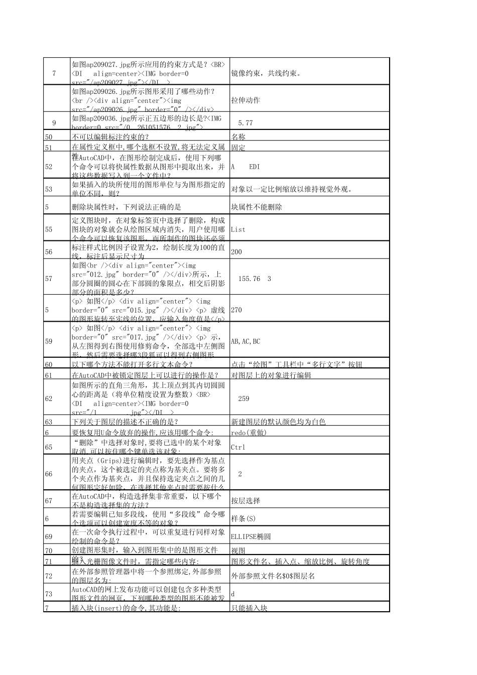 2013AutoCAD初级工程师样题_第3页