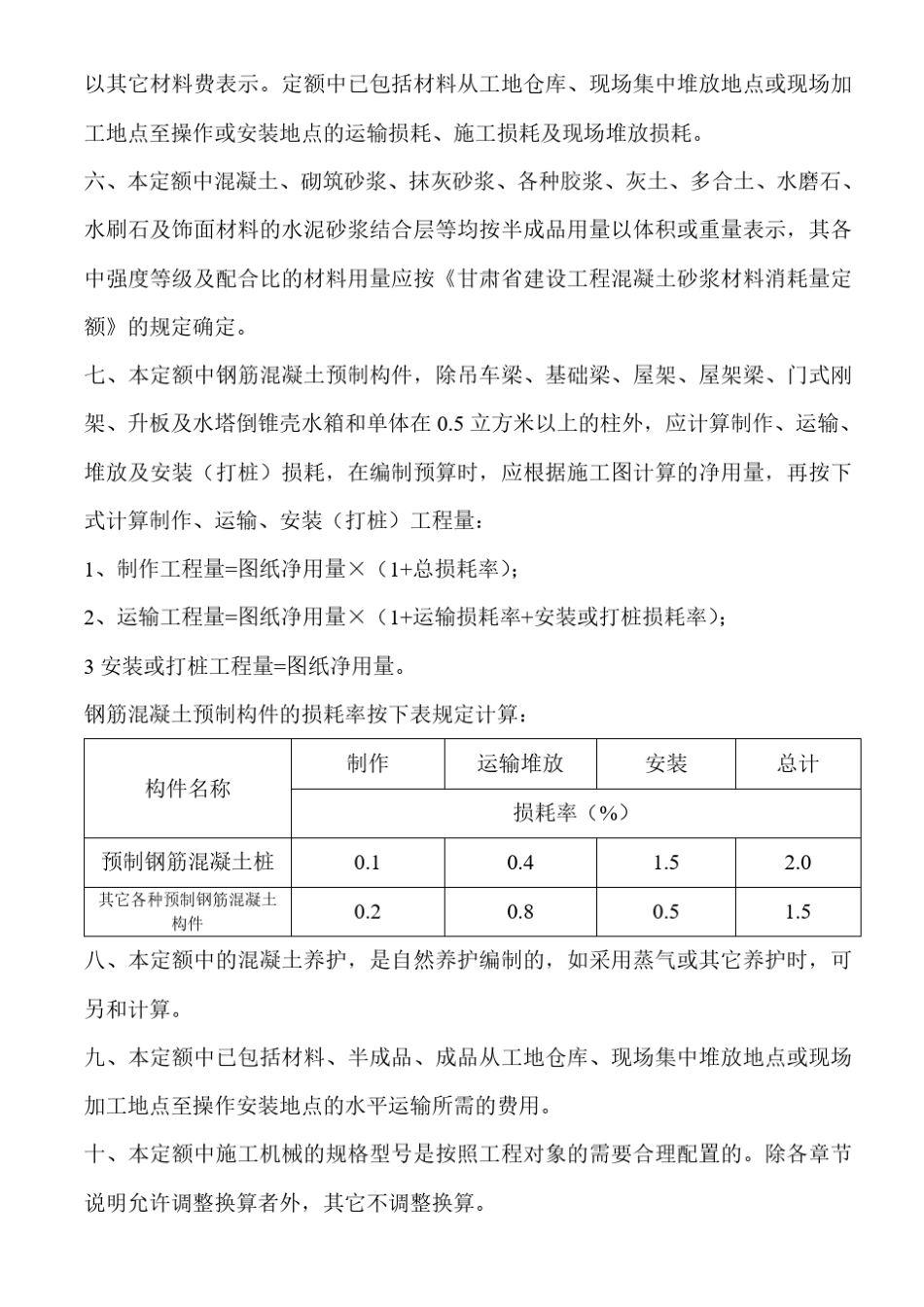 2013_年甘肃省建筑与装饰工程预算定额_第2页