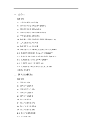 2013中国统计年鉴目录