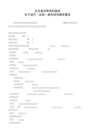 2013住院(出院)病历排列顺序要求