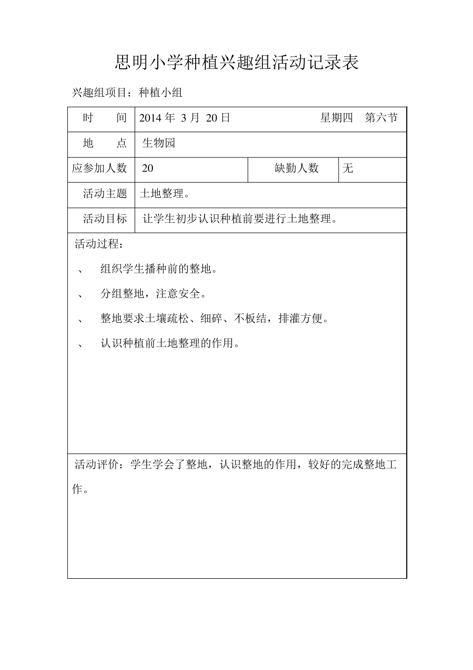 2013学年下学期种植兴趣组活动记录表_第2页