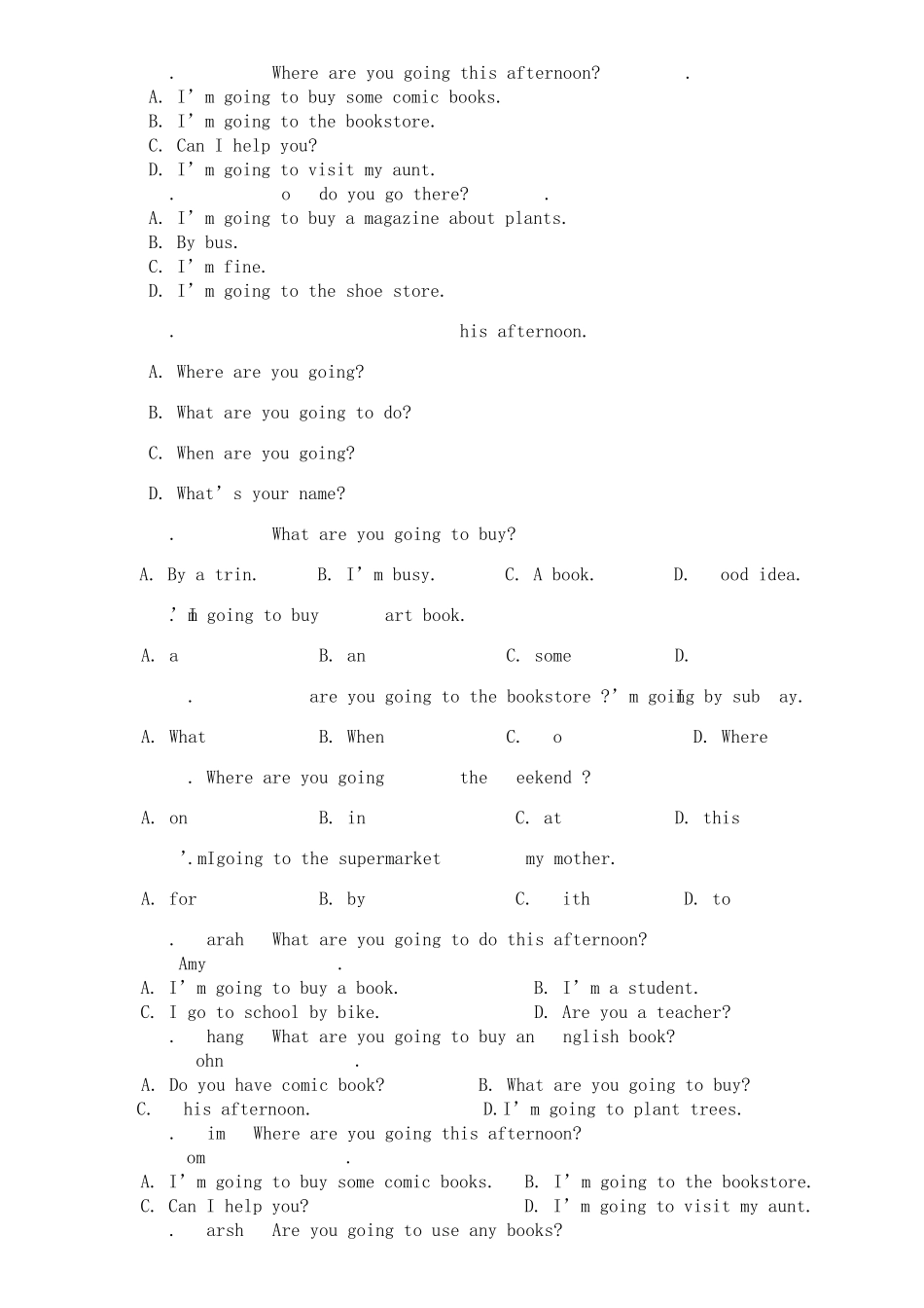 2013小学六年级英语上册第三单元测试题及答案_第2页