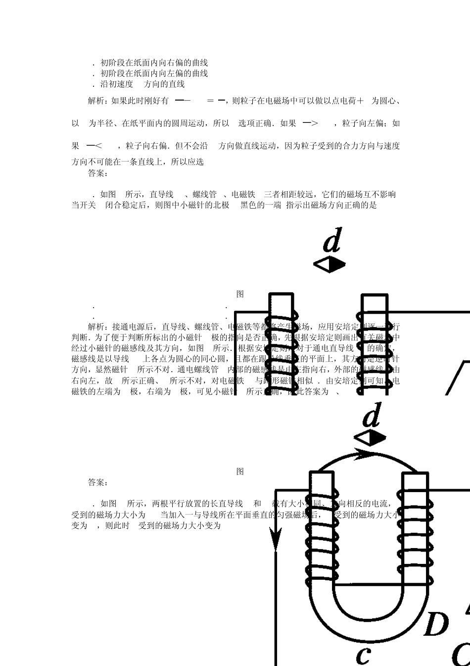 2013届高三总复习单元综合测试卷：第8单元《磁场》_第2页