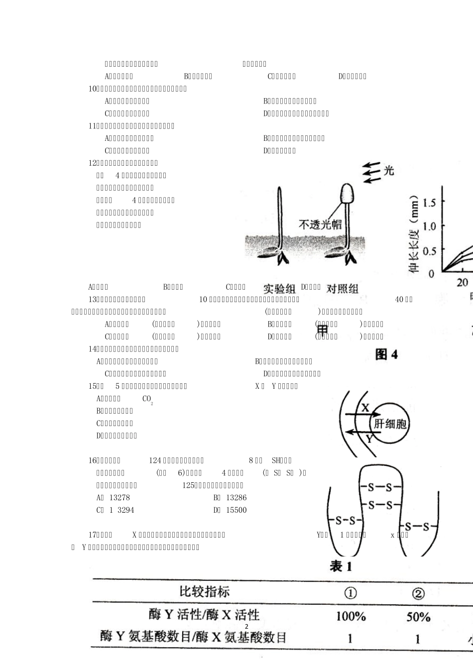 2013年上海高考生命科学试卷(精校含答案)_第2页