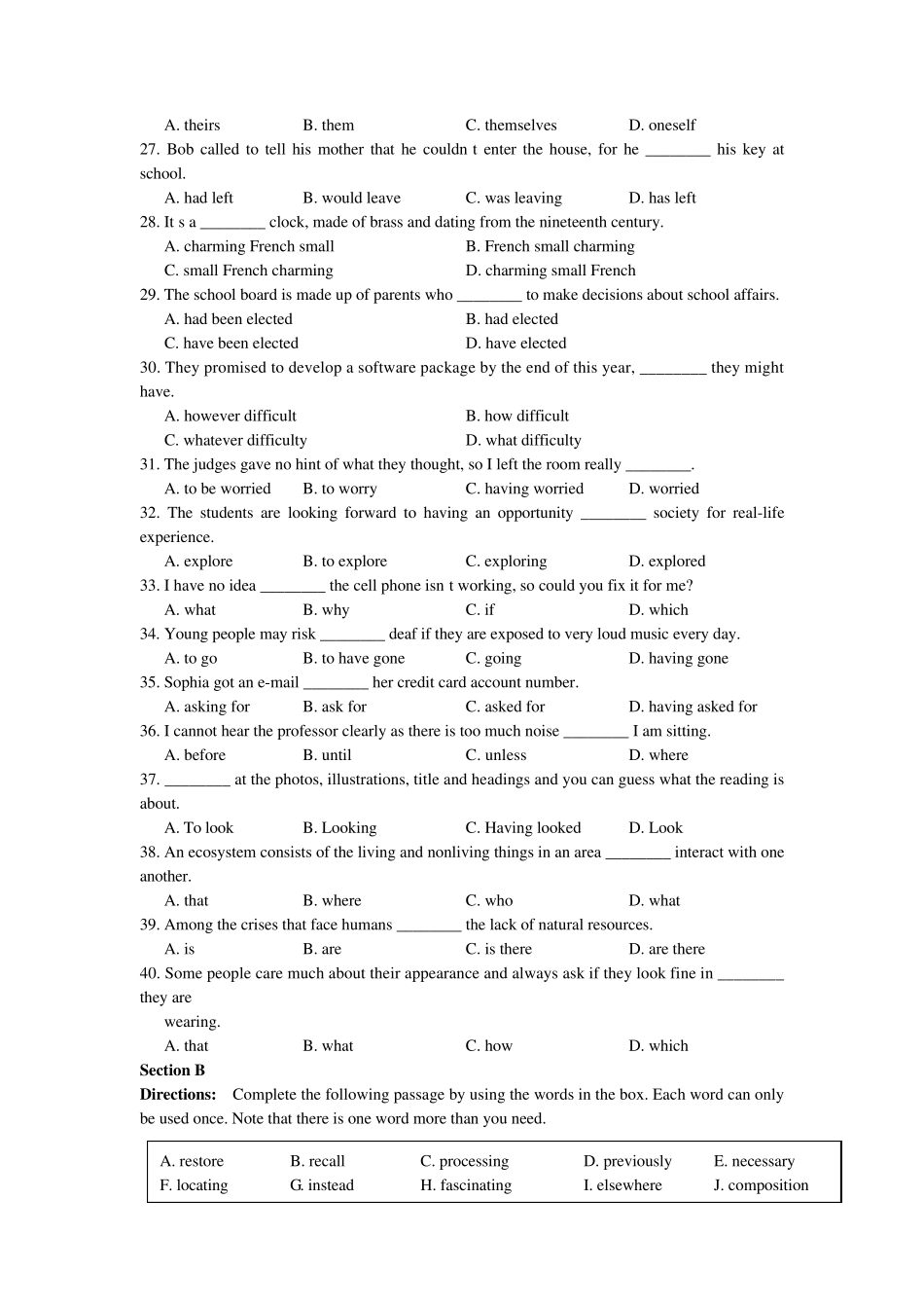 2013年上海高考英语真题及答案_第3页