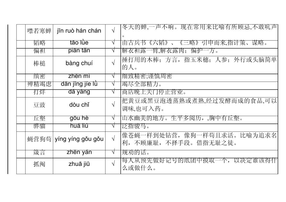 2013年中国汉字听写大会汇总(拼音与注释大全)_第2页