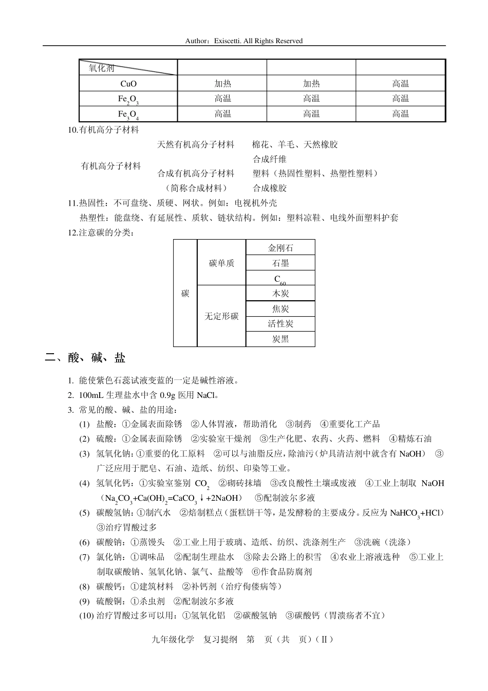 2013年人教版化学中考复习知识要点_第3页