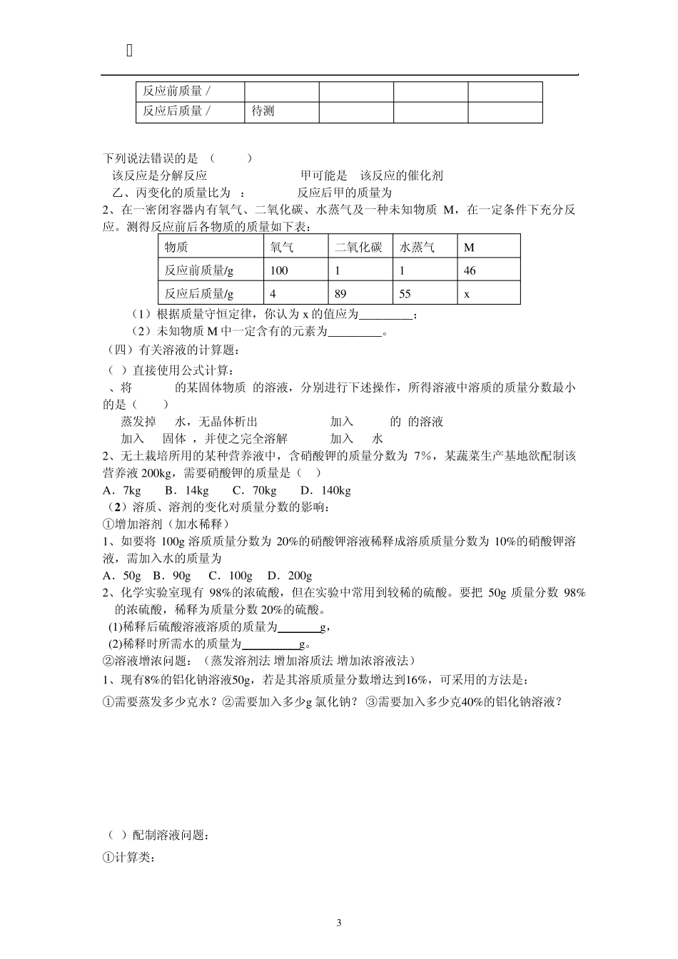 2013年初三化学中考冲刺阶段计算题_第3页