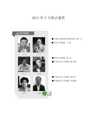 2013年十大热点案件