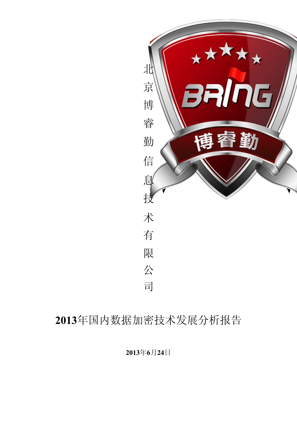 2013年国内数据加密技术发展分析报告_第1页