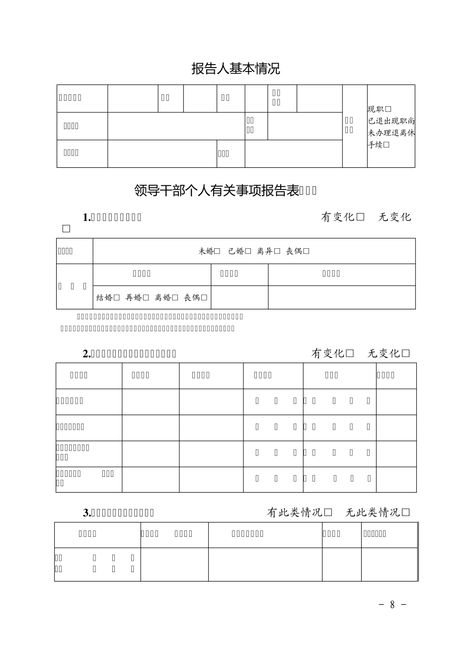 2013年度领导干部报告个人有关事项报告表_第3页
