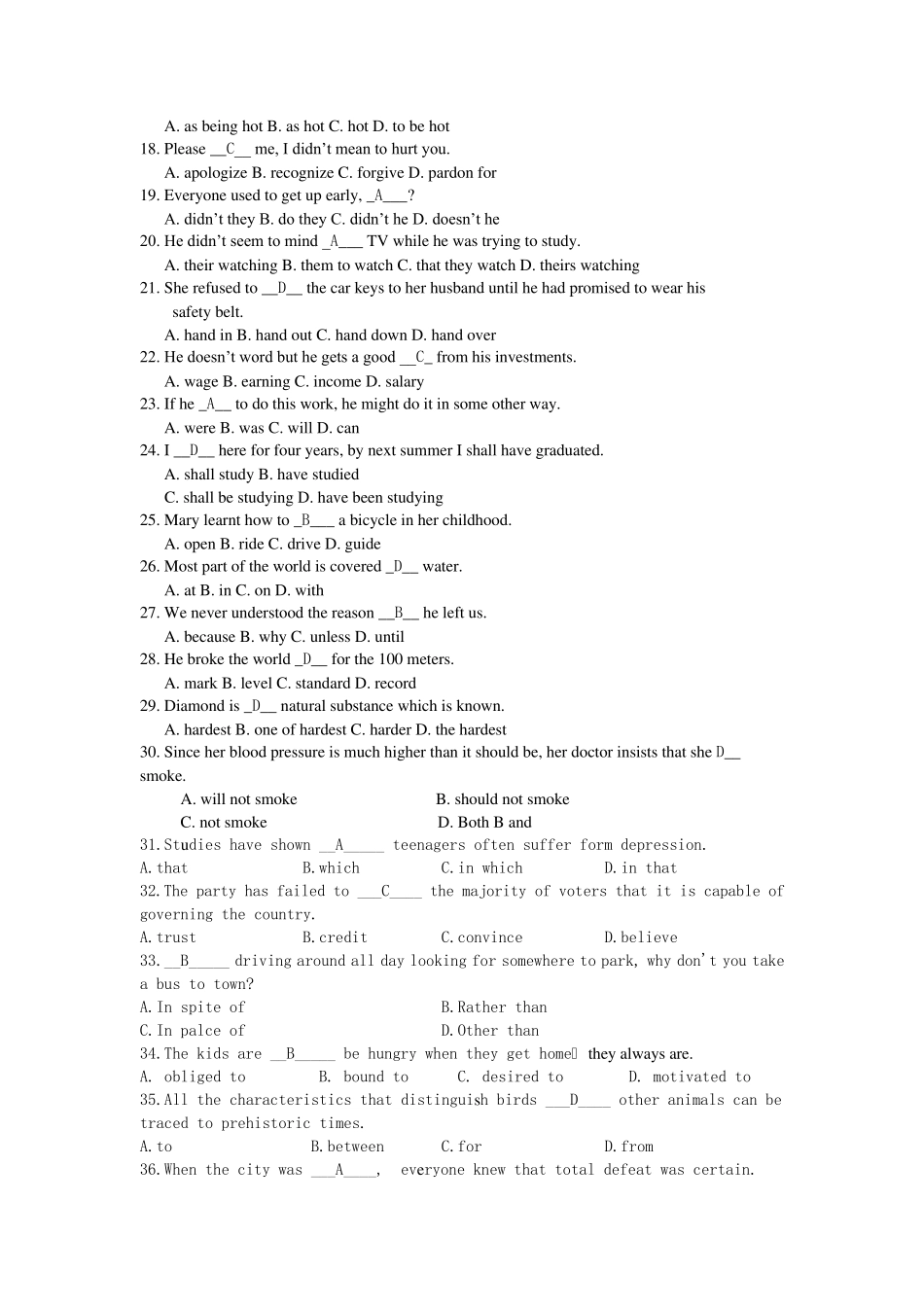 2013年成人高考专升本英语试题及答案_第2页