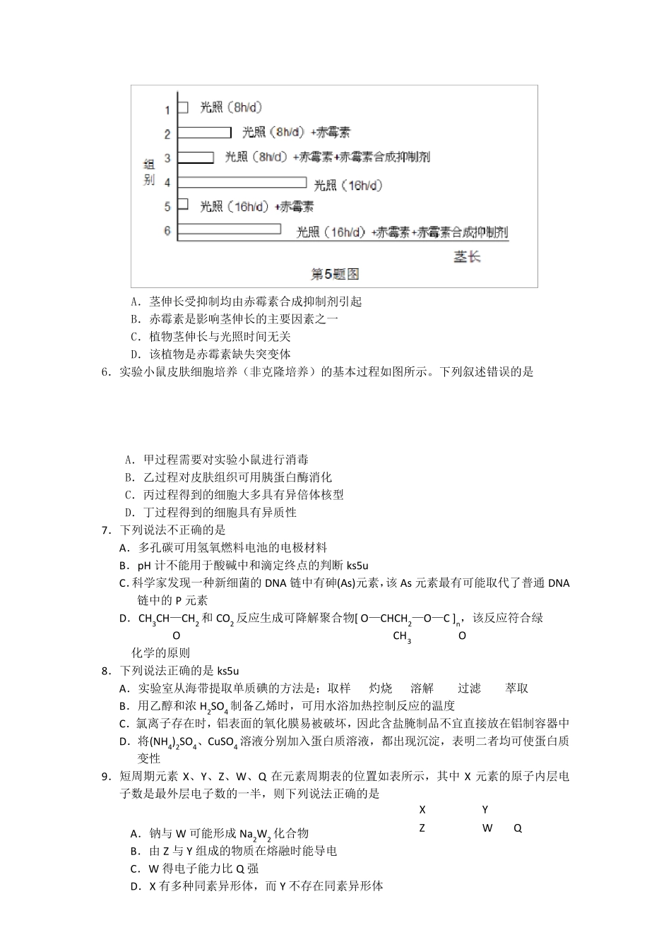 2013年浙江省高考理科综合试卷及答案_第2页